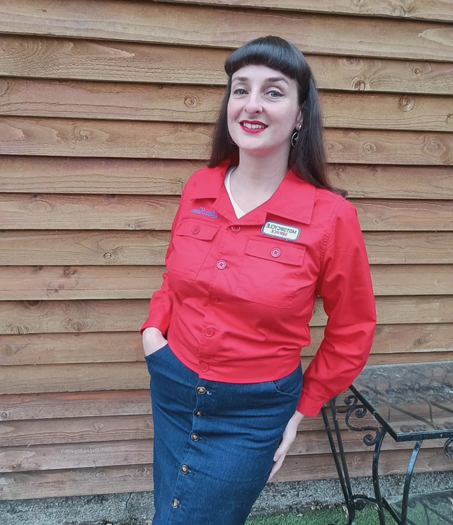 Veste de travail  rouge "Faster than the wind"