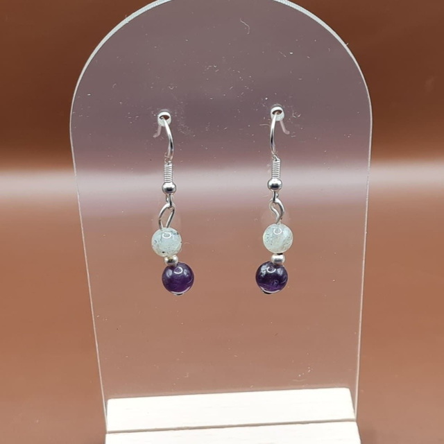 Crochets Améthyste - labradorite