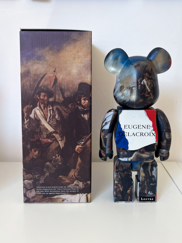 Bearbrick 400% + 100% Eugène Delacroix "La liberté guidant le peuple"