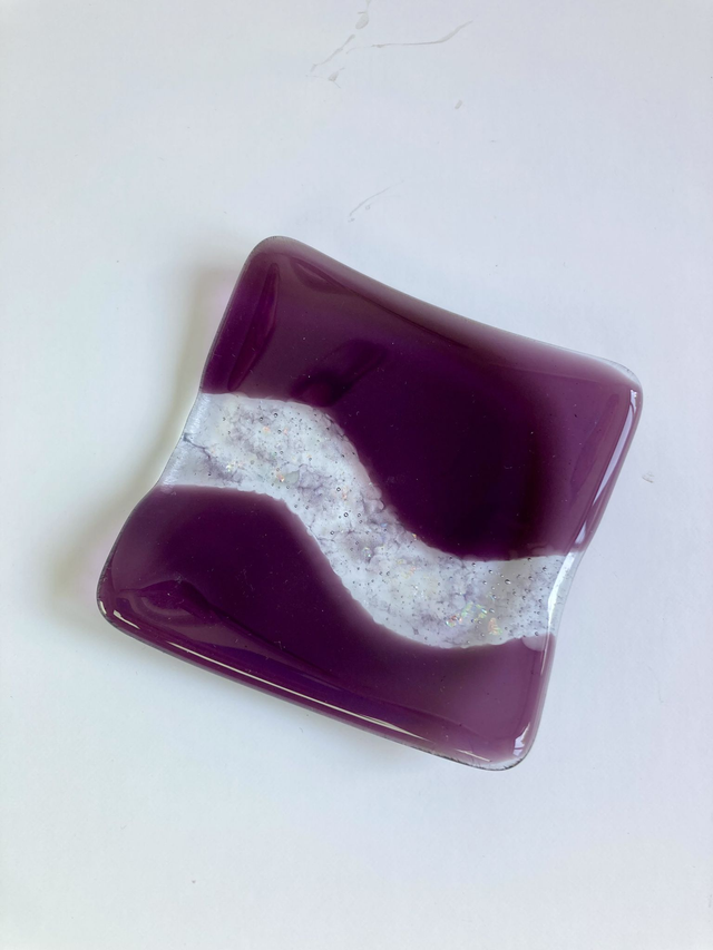 Purple sparkles trinket dish