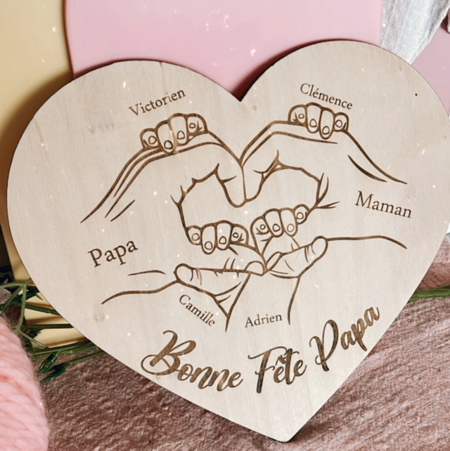 Cœur personnalisé papa 