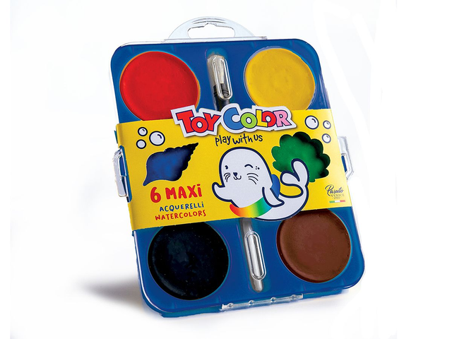 ACQUERELLI MAXI 55MM 6 COLORI PRIMARI