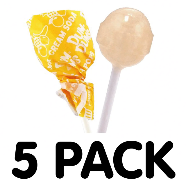 Dum Dums Lollipop Cream Soda (5 Pack)