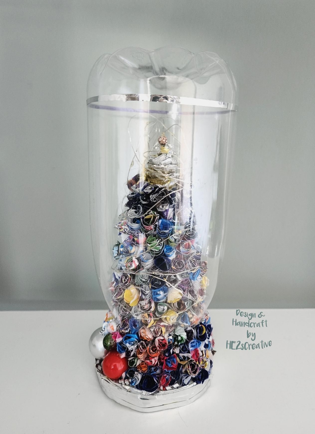 ECO Handmade Bottle Roses Xmas Tree Home Decor with Light up