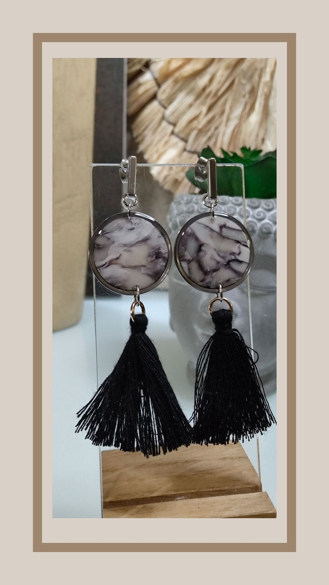 Boucles d&#039;oreilles fausse pierre rond