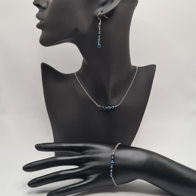 Victoria bleu/argenté (Parure)