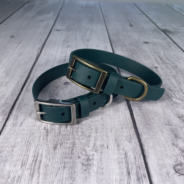 Forest Green Waterproof BioThane® Collar