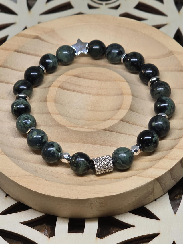 Bracelet Jaspe Kambaba 0,8 cm 