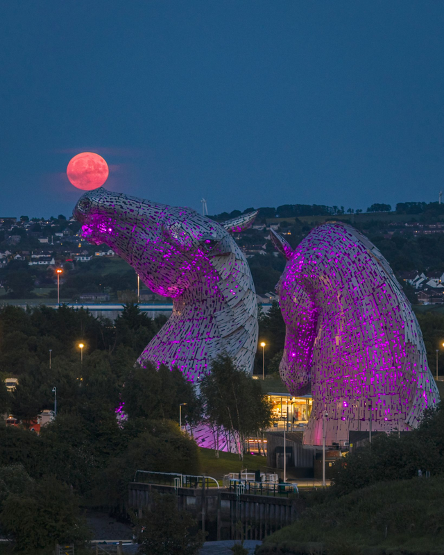 Kelpies Strawberry Moon VERTICAL format