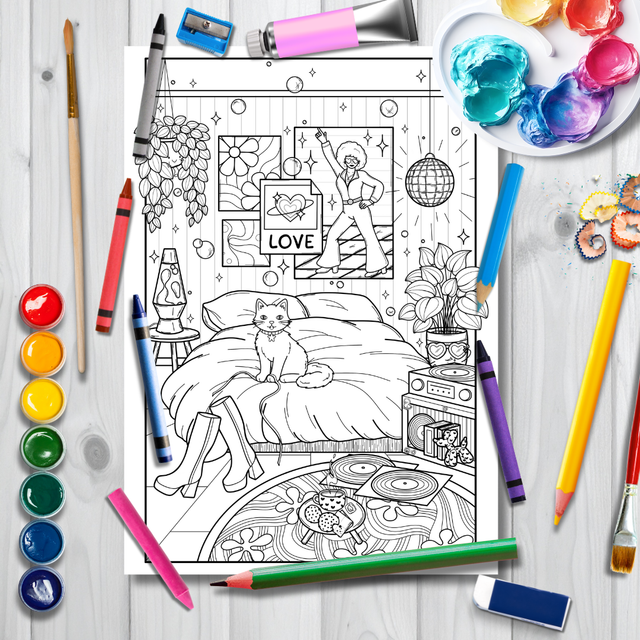 Affiche à colorier XL "Dancing queen"