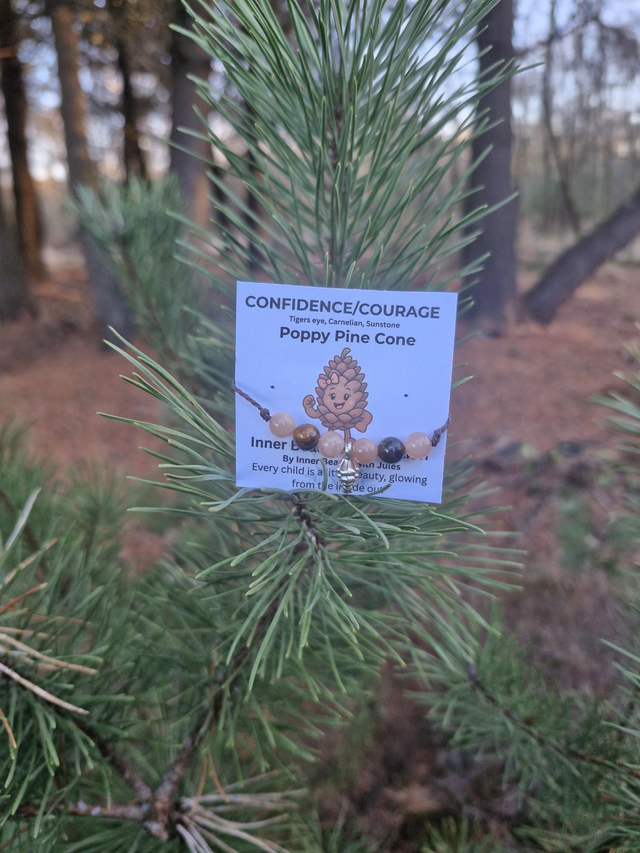 Poppy Pine Cone children's bracelet