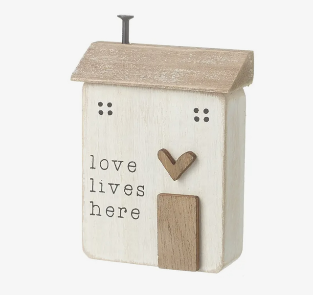 Love lives here wooden house 