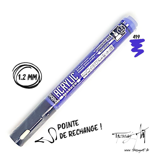 PEBEO - MARQUEUR ACRYLIQUE 1,2mm - BLEU OUTREMER - PB006419