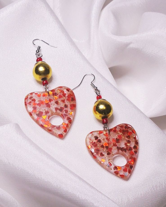 Boucles Red hearts