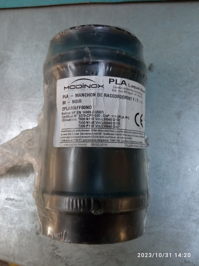 Pla - Manchon De Raccordement Femelle  Femelle - D 80 - Noir - 2PLAMAFF80NO 