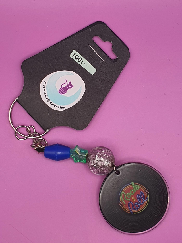 Keychain Retro Vinyl Record 