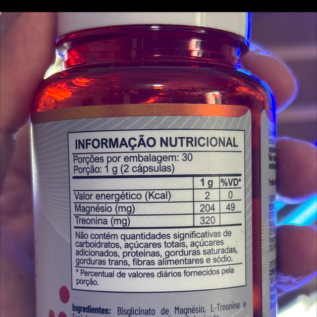 Magnésio L-treonato 60caps - Dark Wolf