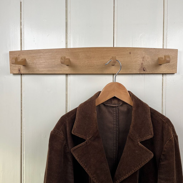 Oak coat hooks  - 4 hooks