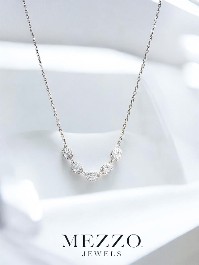 Γυναικείο Κολιέ ~Oval Princess~ Σε Ασημί Χρώμα