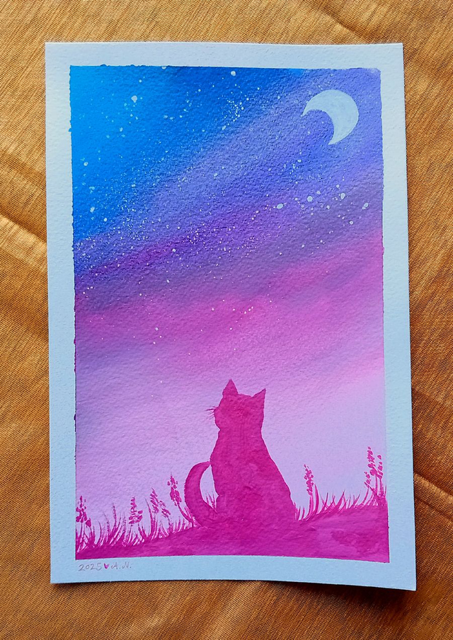 Avaruus -akryylimaalaus