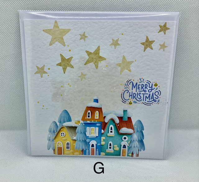 Personalised Christmas card. Winter design.