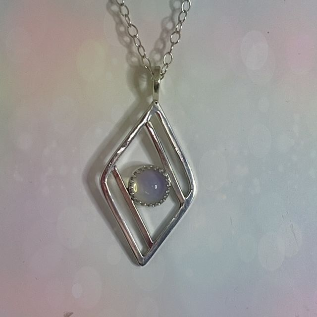 Silver and Opalite Pendant