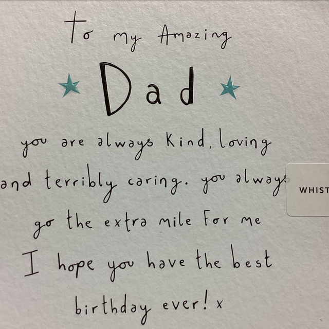 Birthday Relative Dad - Poem WF