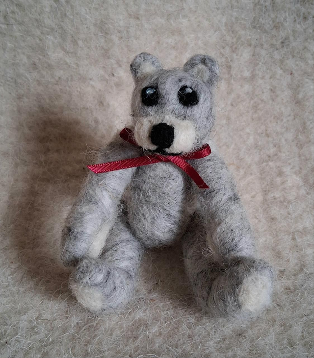 Needle Felt Mini Jointed Teddy Bears