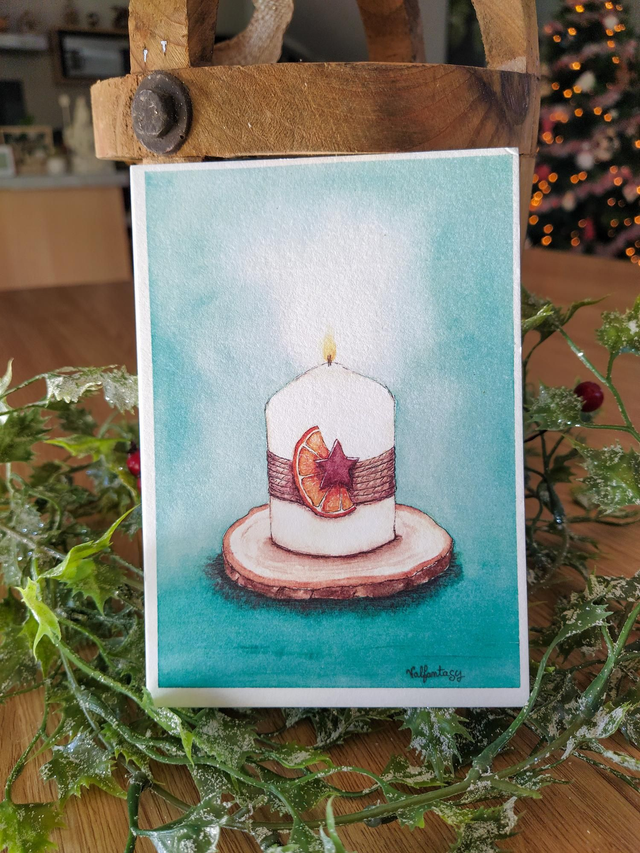 Carte "Bougie", 10 x 15 cm