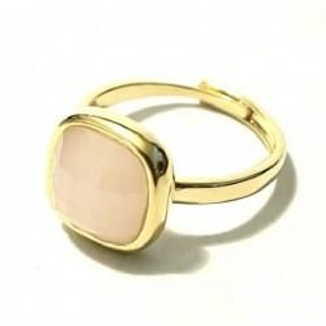 Anello donna in bronzo giallo con cristallo 