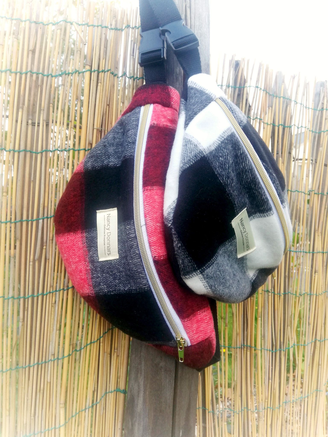 Sac banane rouge & noir