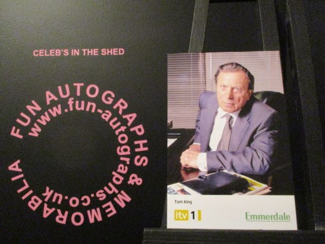 Ken Farrington (Tom King) Original Emmerdale Yellow &amp; White Itv1 Logo Cast Card