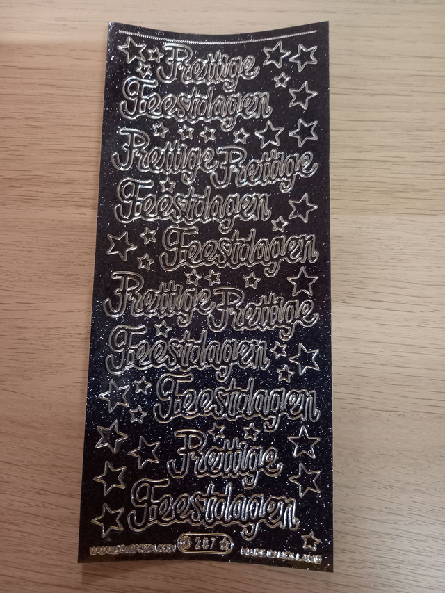 Prettige Feestdagen zwart Glitter Grote letters (40517)