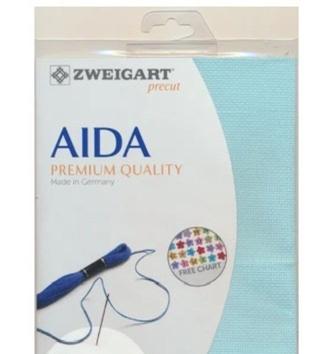 Zweigart 14ct Turquoise Fat Quarter 48cm x 53cm