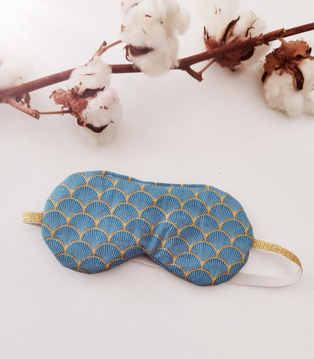 Masque de nuit bleu or