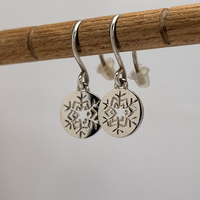 Boucles d’oreilles Flocon de neige pendantes