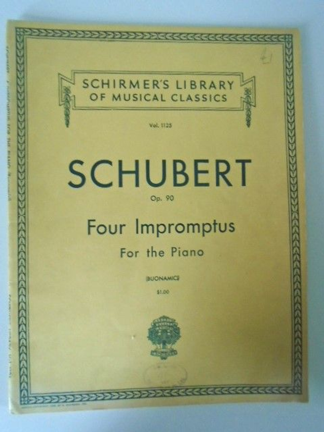 Schubert Pianoforte Pieces Four Impromptus For Piano Sheet Music Book Op.90