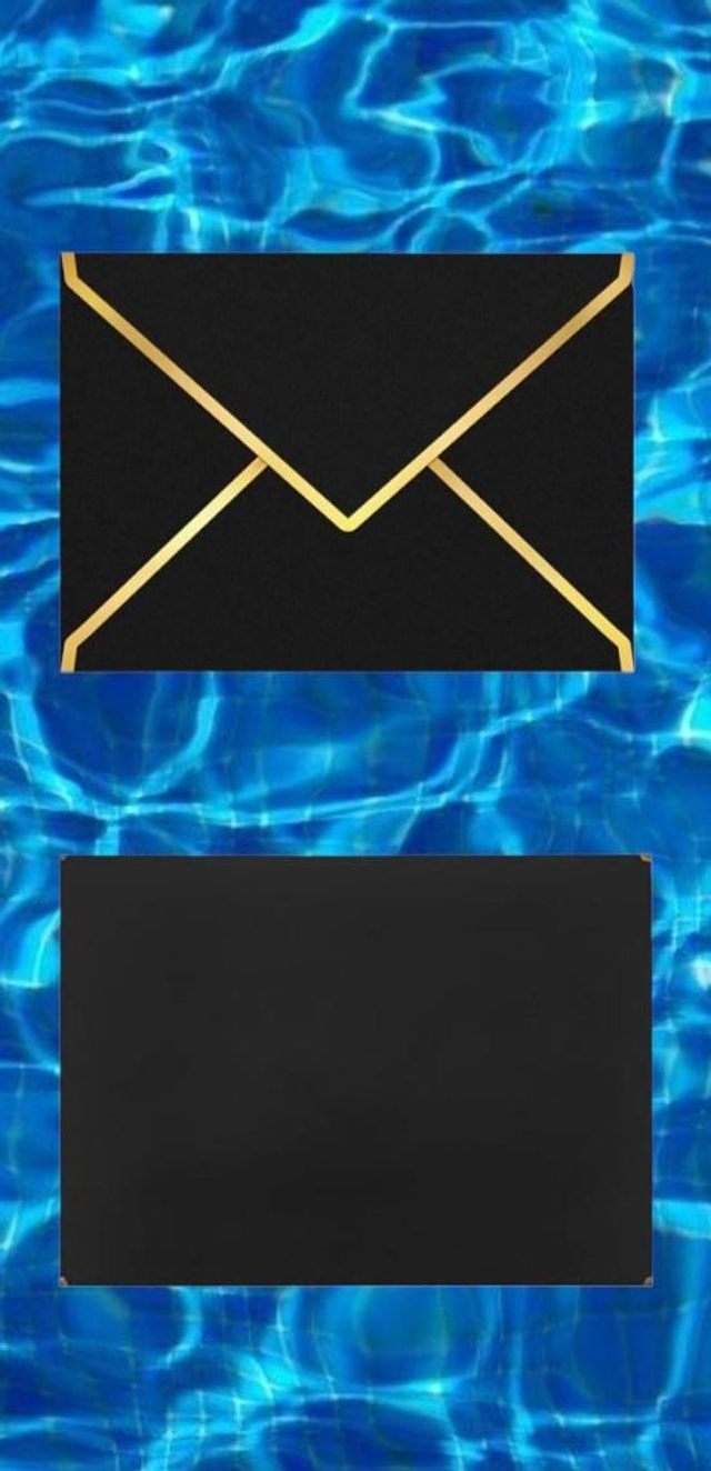 Briefumschlag Schwarz/Gold 