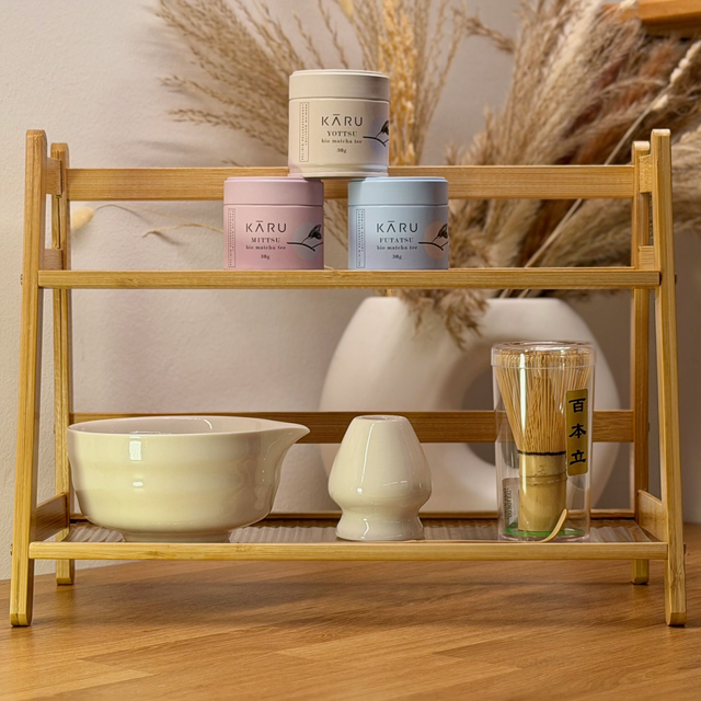 Matcha Set 4-teilig – Weiß (Schale, Besen, Halter & Löffel)