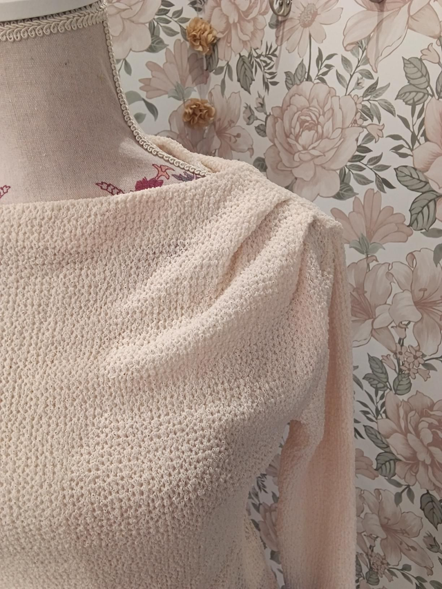 Top asymétrique crème -4983