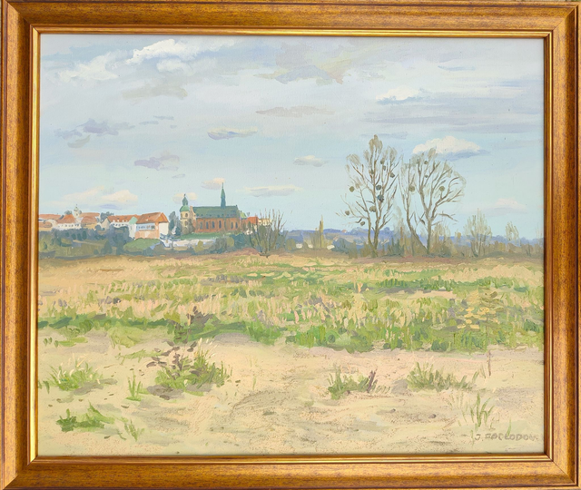 Sandomierz, 46x55 olej płótno oprawiony 2016