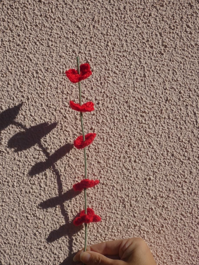 Tige rouge pailleté 