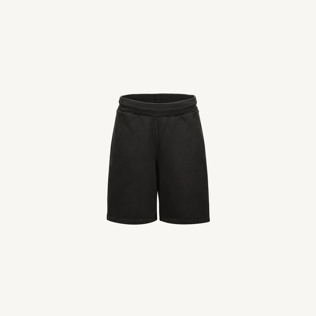 Pantaloncino corto in felpa basic black vintage unisex