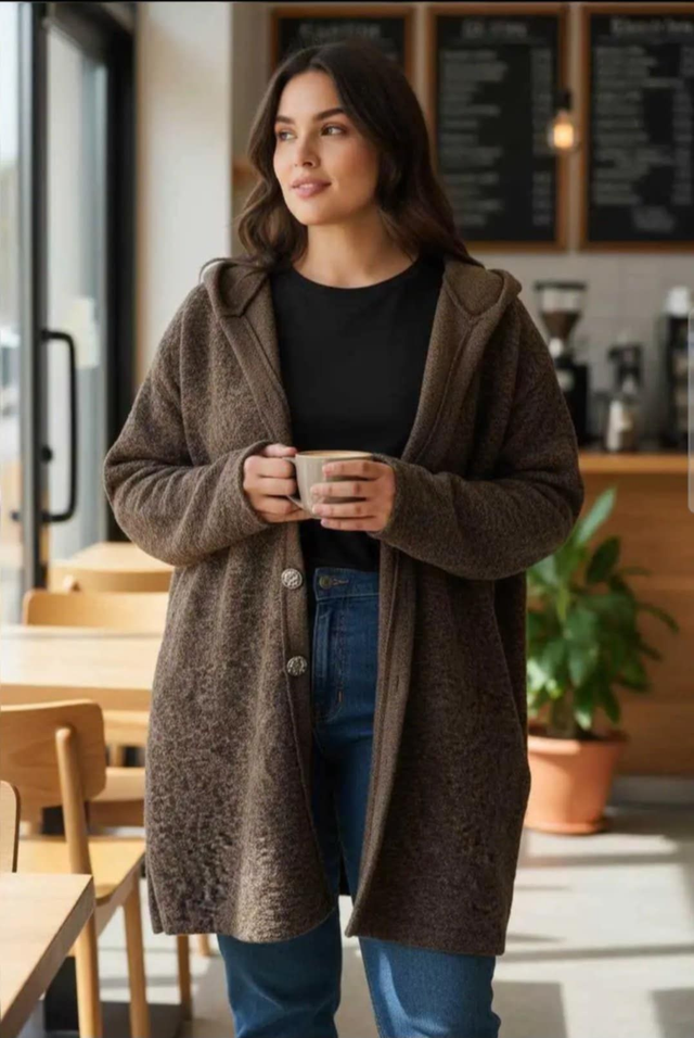 VESTE BELLE TAILLE CAPUCHE 