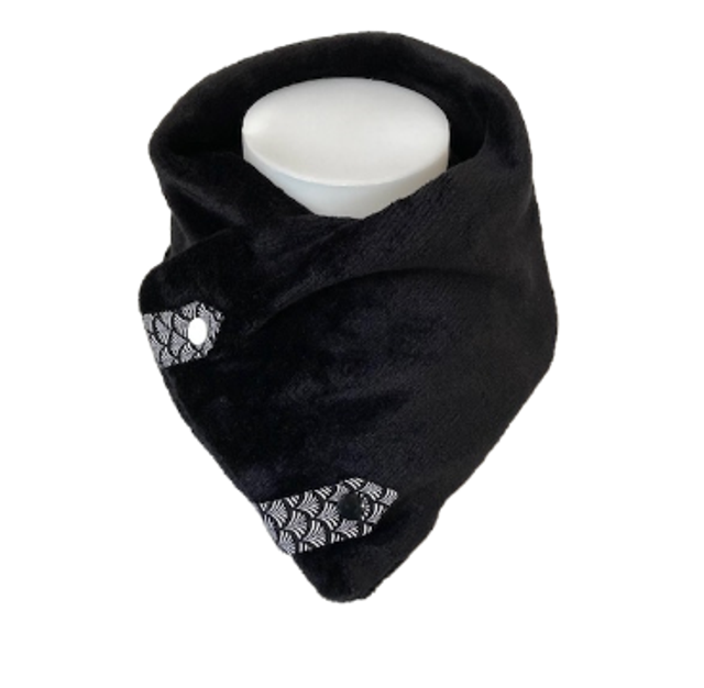 Cache cou doudou Noir adulte Taille unique