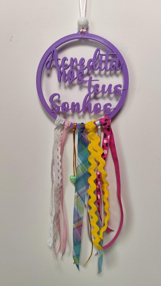 Caça sonhos em impressão 3D roxo