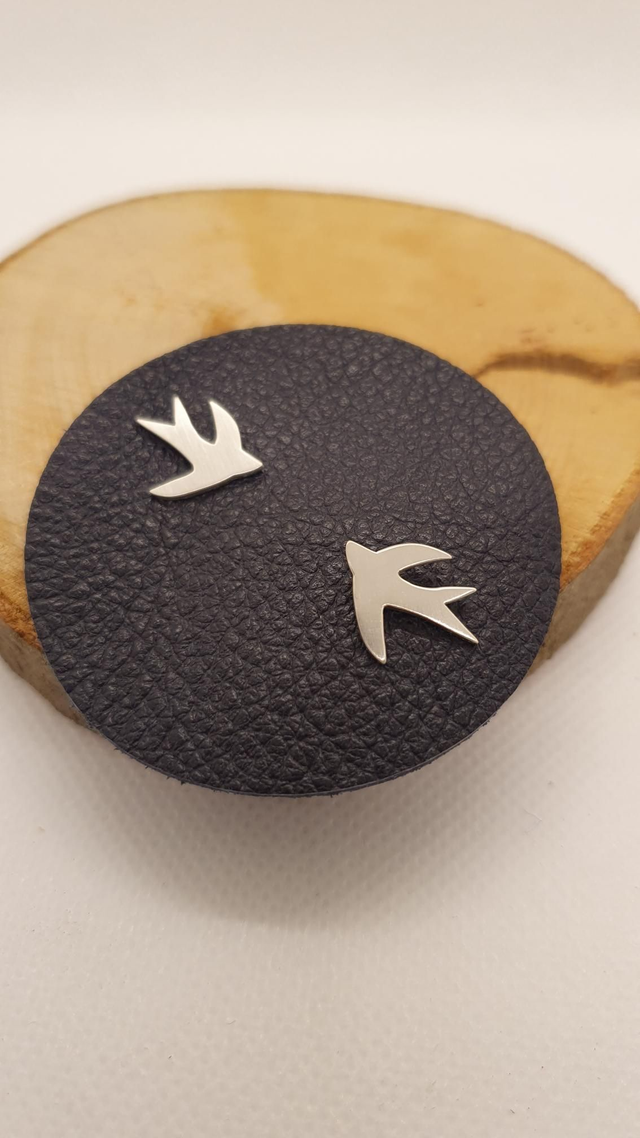 Boucles "Hirondelles" - Argent massif