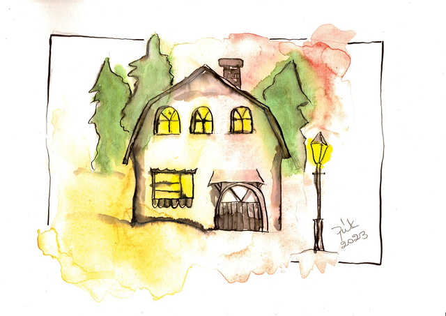 Talo ja lyhty ilman tekstiä