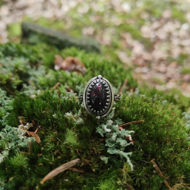 Bague Opale Welo Noire Argent Massif