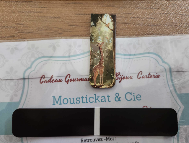 Marque-page magnétique&quot; girafe &quot;   